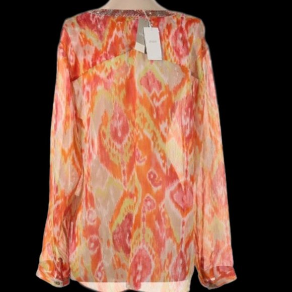 SOLD NWT Chico's Boho long sleeve blouse-Large - Picture 2 of 2